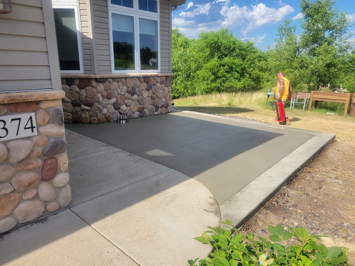 Concrete addition pad
