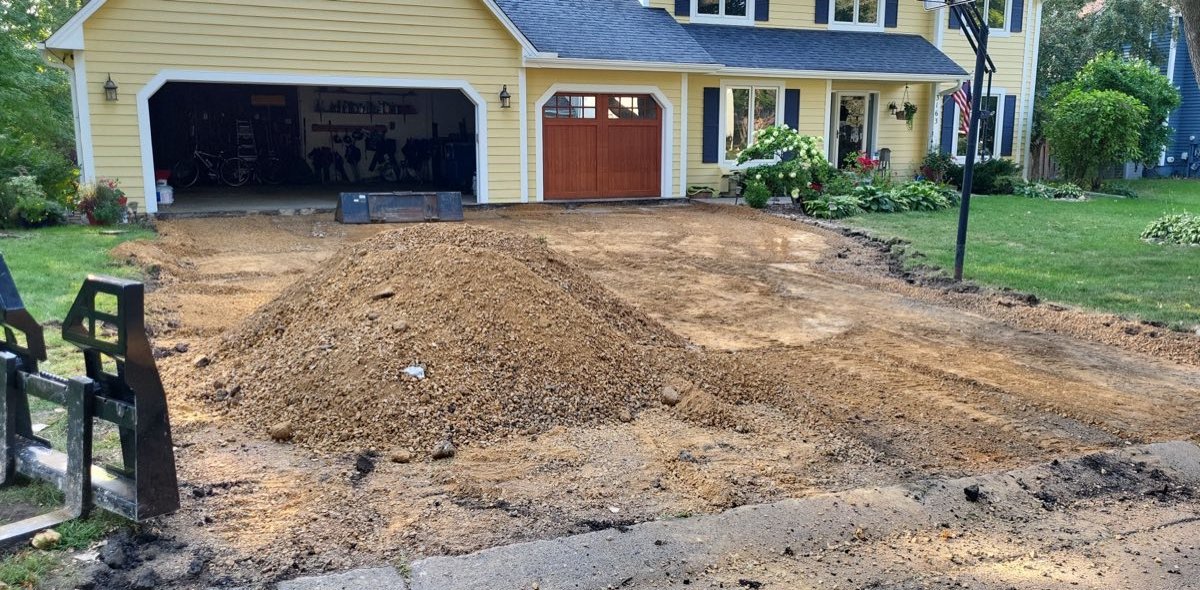 Driveway before replacement