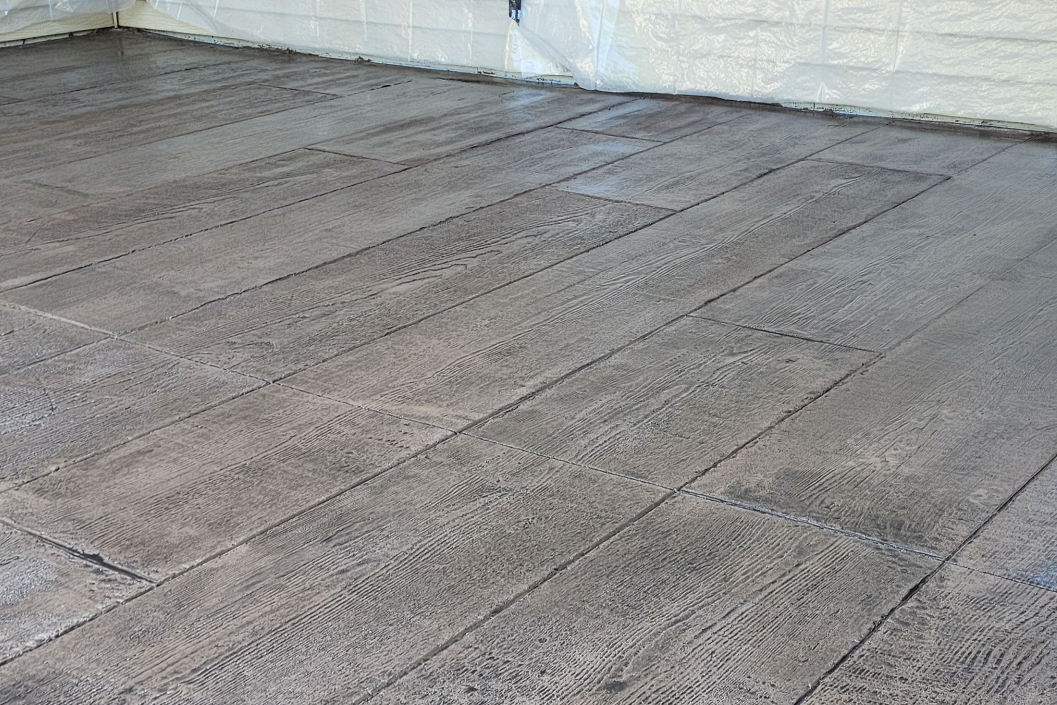 Wooden Plank Concrete Finish