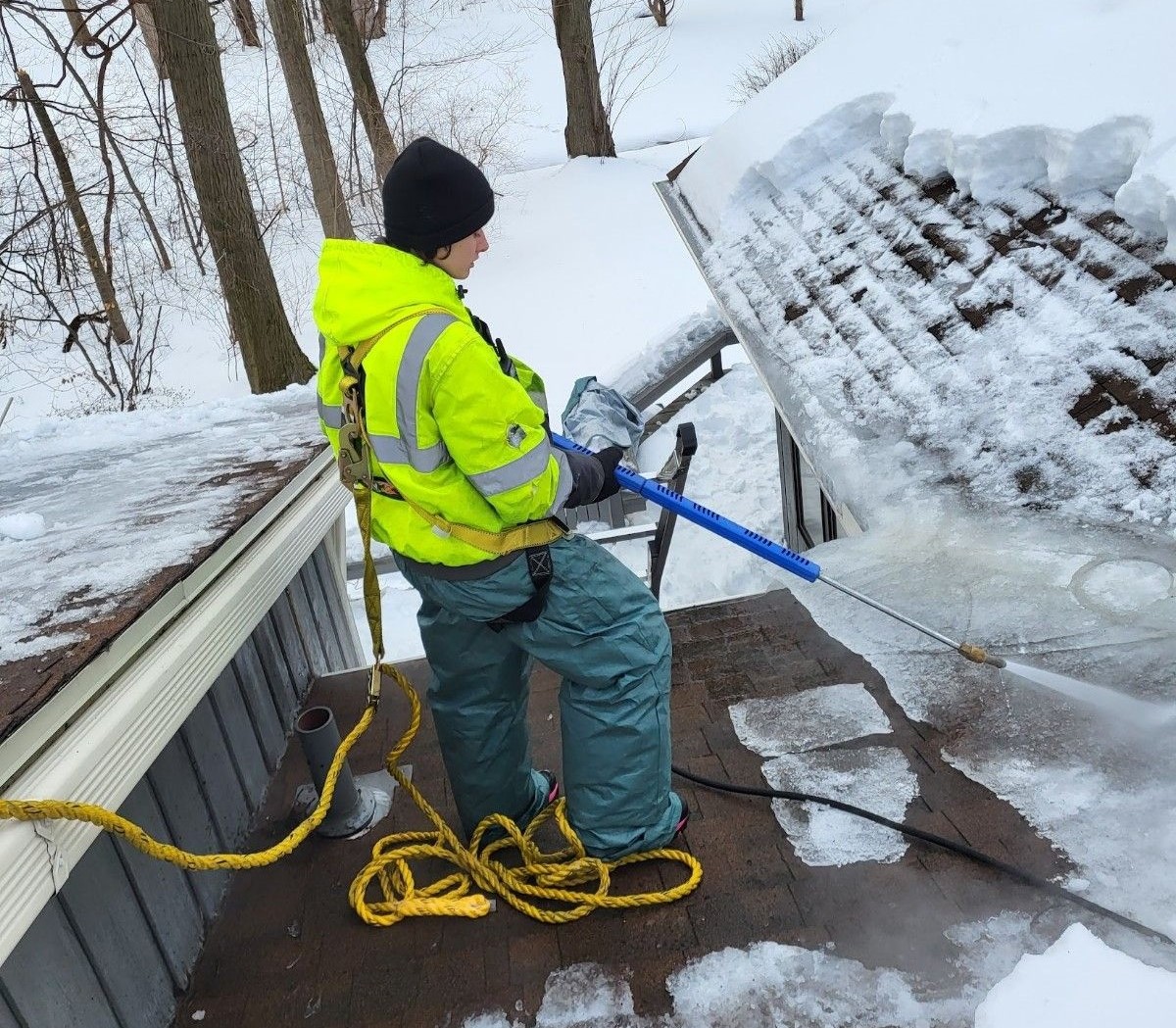 Steam Ice Dam Removal